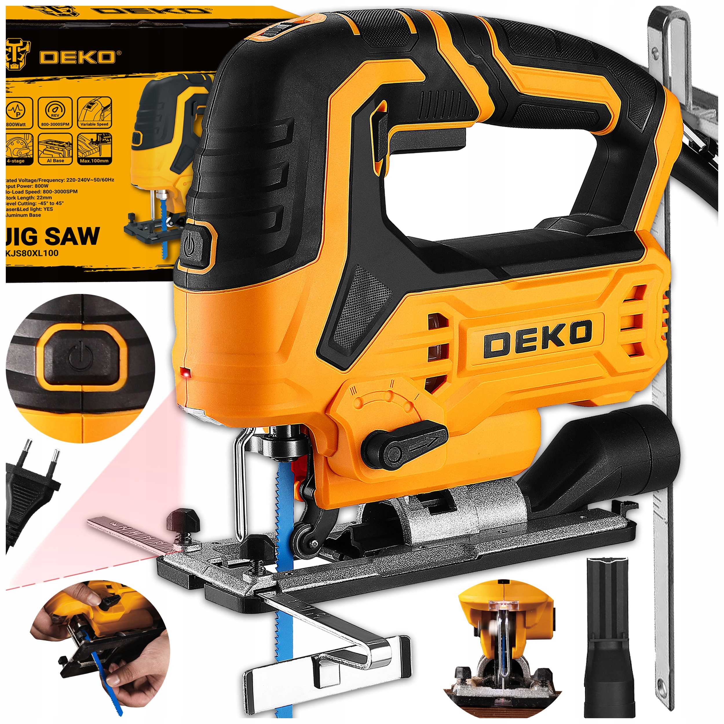 Pila Na Dřevo, Pila Na Dřevo, Kov, Průmyslová, 800 W, Silná Deko