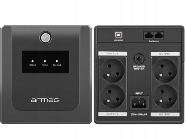UPS ZASILACZ AWARYJNY ARMAC HOME 1000E 650W 4xPL
