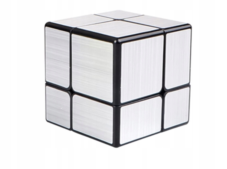 KOSTKA logiczna 2x2 CUBE lustrzana srebrna szybka zręcznościowa zabawka