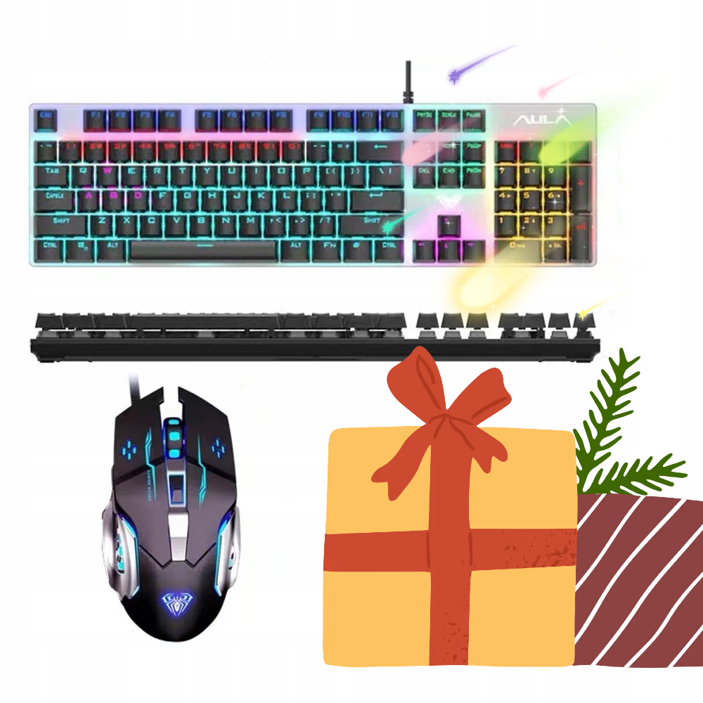 Herní Klávesnice Pro Hráče, Led Podsvícená Myš, Sada Myší