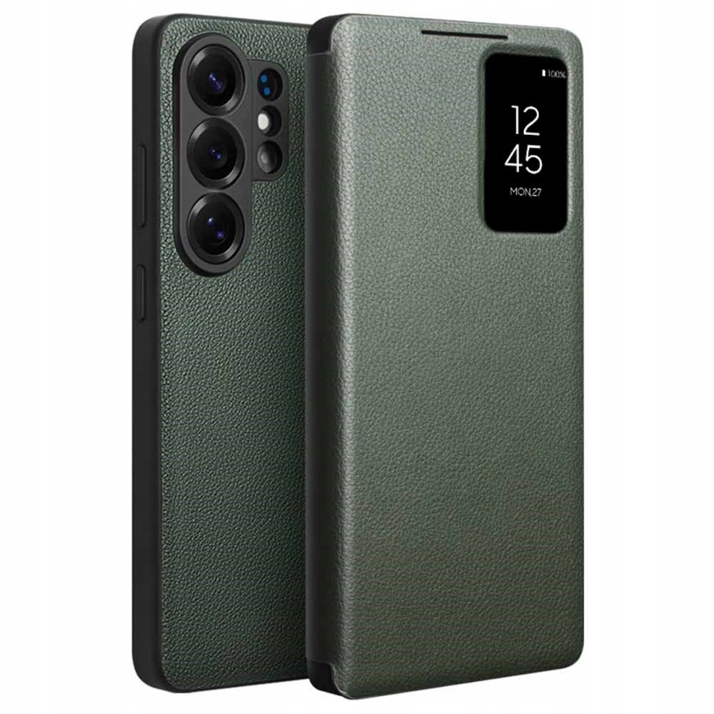 Qialino Kožené Flipové Pouzdro Smart View Leather Case Pro Galaxy S26 Ultra