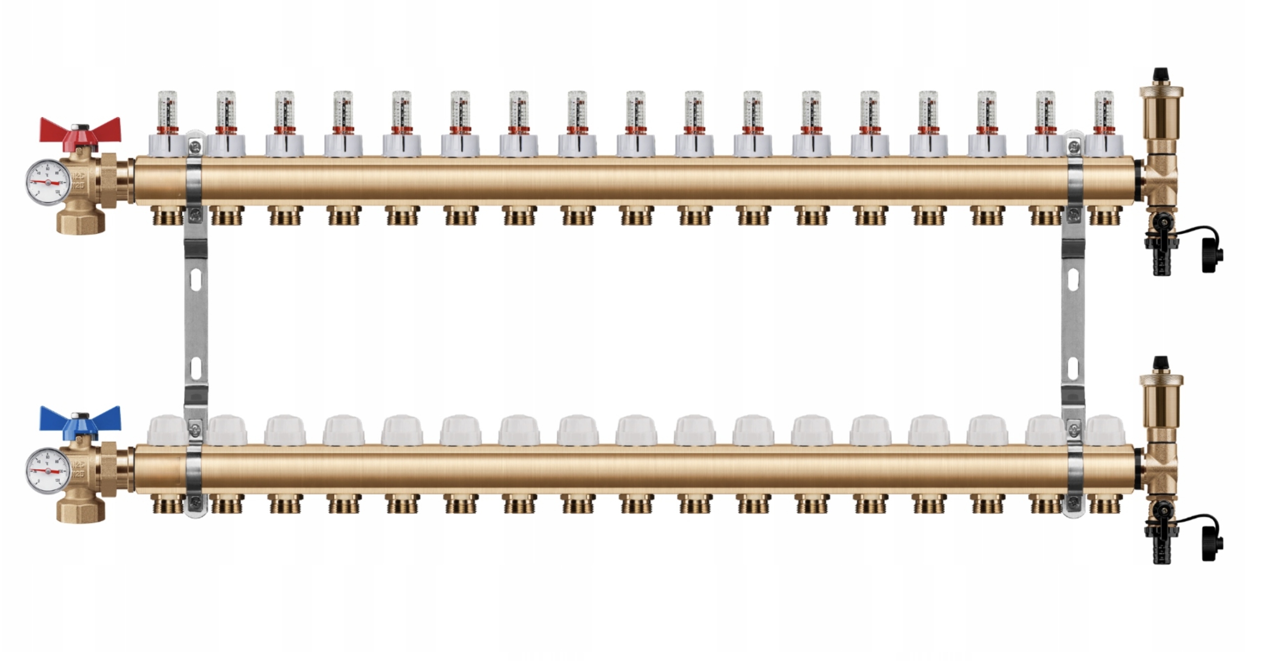 Rozdělovač podlahového vytápění 17 +pex Úhlový Kulový Ventil
