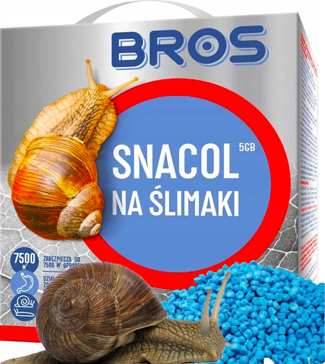 Bros Snacol 5GB Środek Niebieska Trutka Na Ślimaki Snakol Mocna 3 Kg