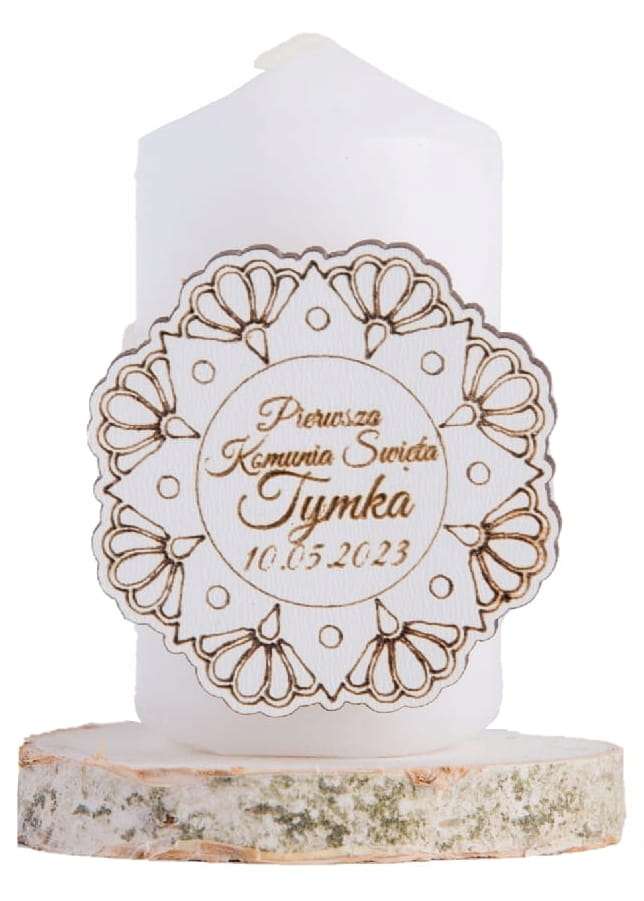 

Świeczka podziękowanie Pierwsza Komunia Święta