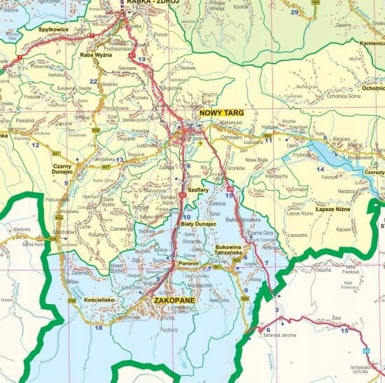 WOJEWÓDZTWO MAŁOPOLSKIE MAPA ŚCIENNA ADMINISTRACYJNA I DROGOWA Wydawnictwo Eko-Graf