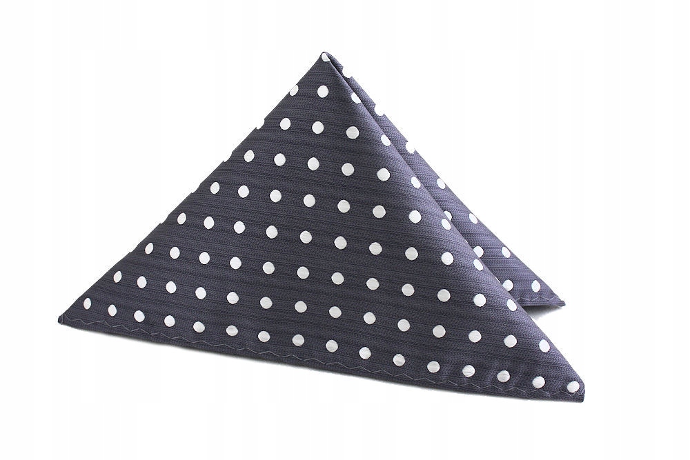 POSZETKA CHUSTECZKA MARYNARKI SZARA W BIAŁE KROPKI Marka Tissino