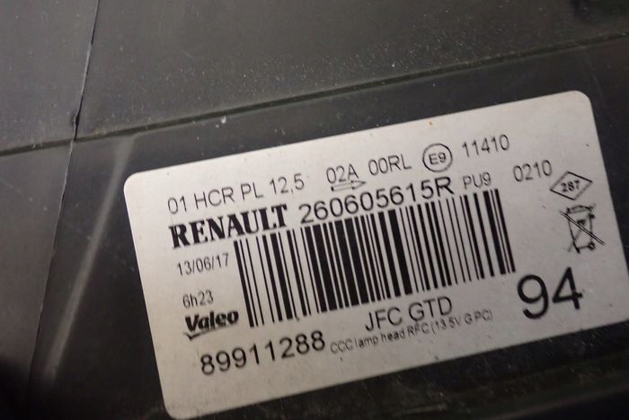 RENAULT ESPACE V LED PURE VISION reflektor left light left for osprzet