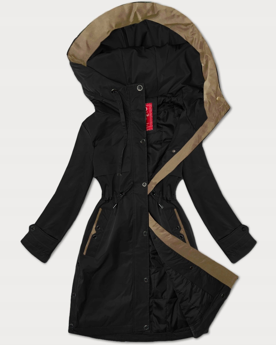 Tenká Bunda S Kapucí 24590 Černá M (38)