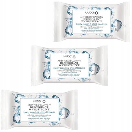 

Luba Antyperspircyjny Dezodorant w Chusteczce 3x15