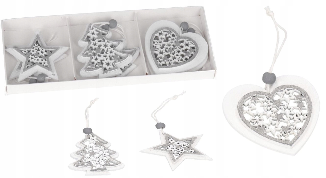 GWIAZDKA CHOINKA SERCE BOMBKI ZAWIESZKI NA CHOINKĘ EAN (GTIN) 5902487429518