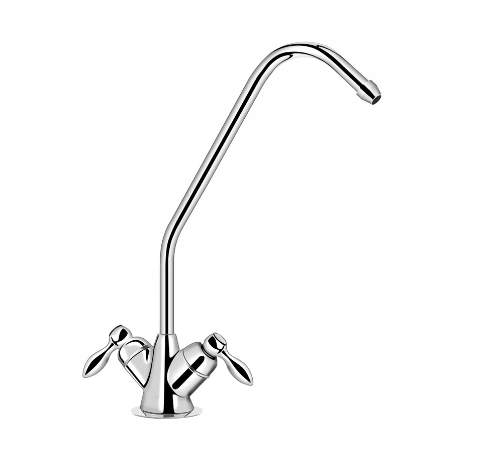 PODWÓJNY KRANIK KRAN DO FILTRA WODY OSMOZA CHROM Kod producenta Wylewka pojedyńcza