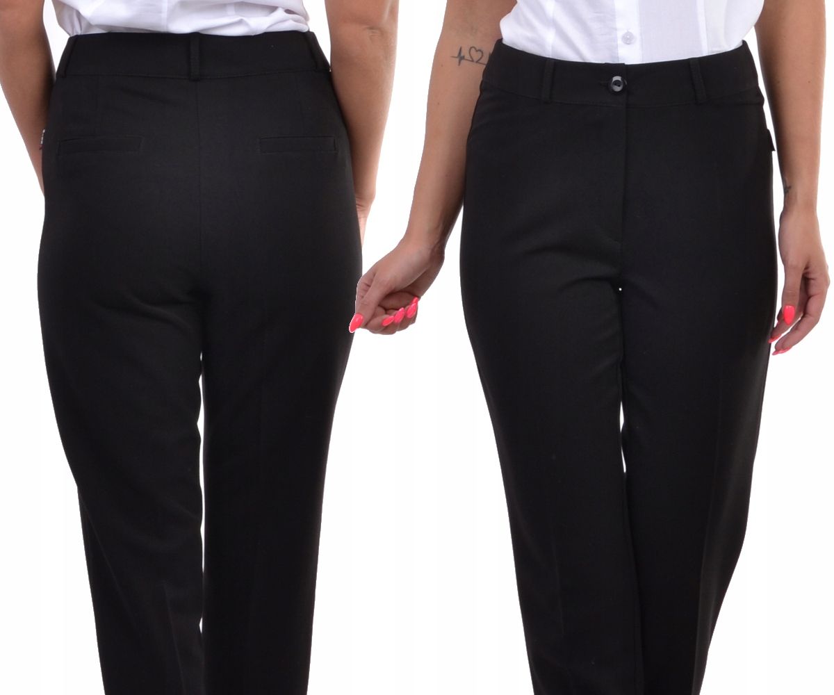WYSZCZUPLAJĄCE WYSOKIE SPODNIE CZARNE roz.46