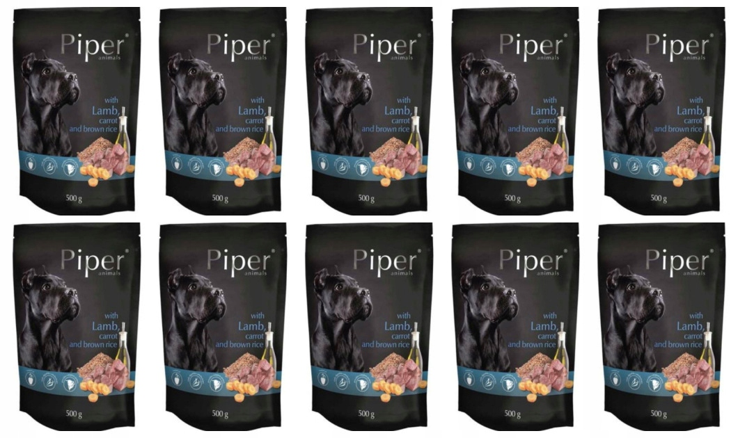 Levně Krmivo Pro Psa S Jehněčím Masem Piper 500 G X 10 Ks