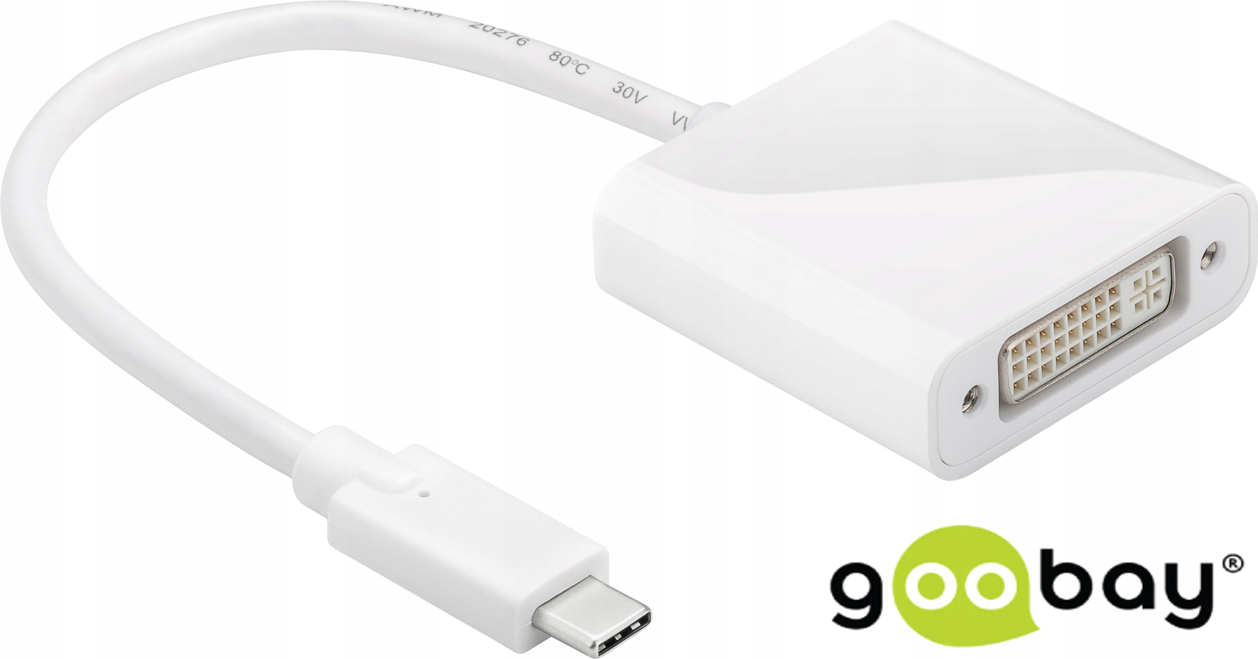 Adapter przejście USB-C na DVI DVI-D 24-pin Goobay