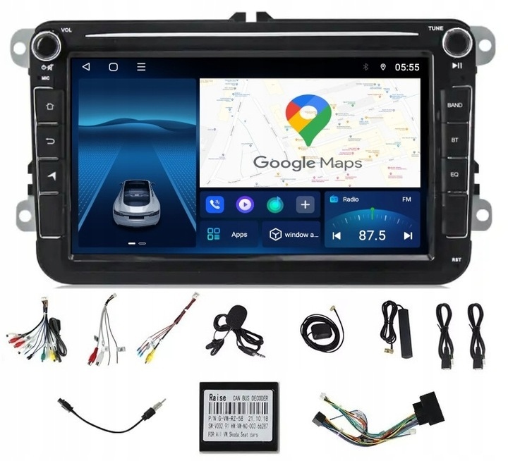 Rádio Android Gps Vw Passat B6 B7 Golf V VI Carplay Wifi Usb 4GB 64GB Sim