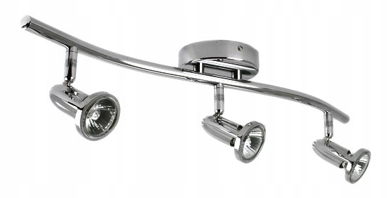

Lampa listwa 3 x GU10 230V srebrny chrom