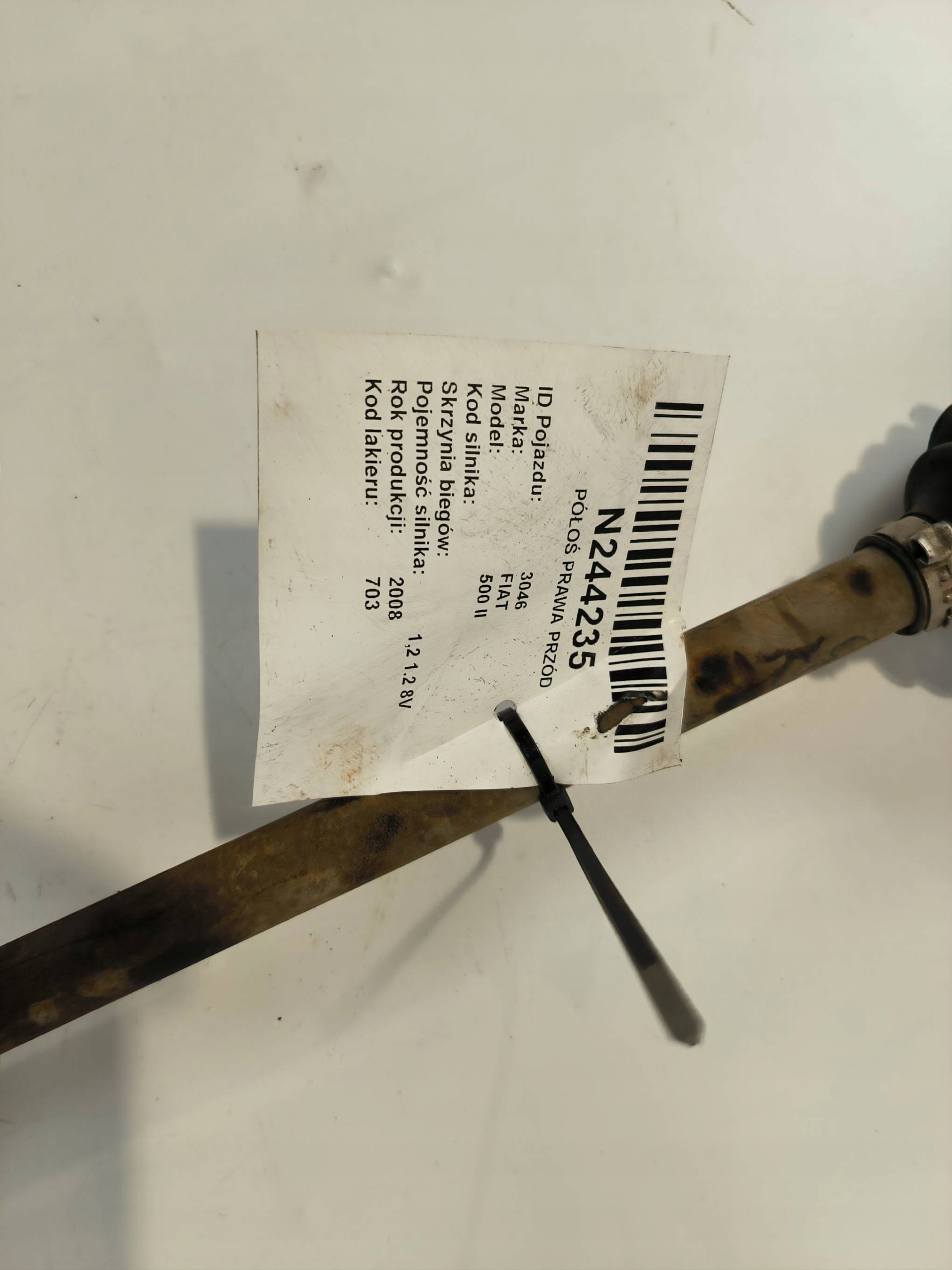 semi-axis left front FIAT 500 II