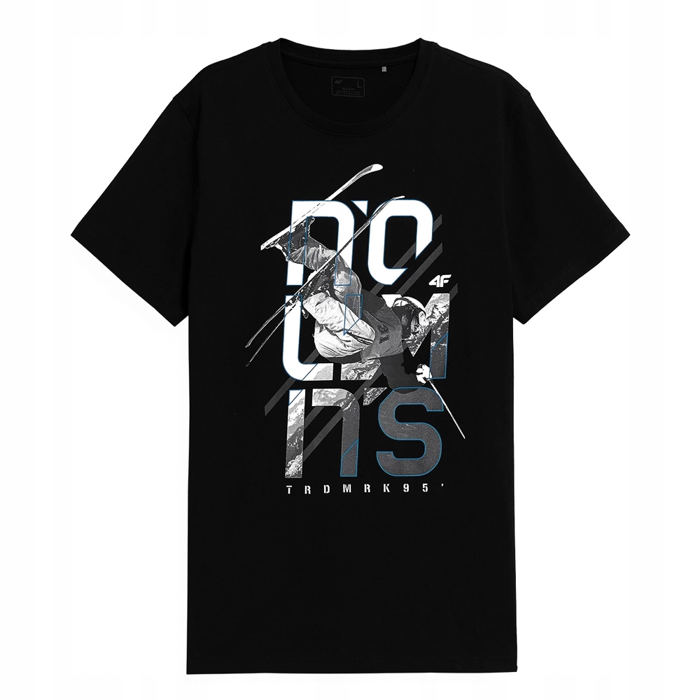 

4F T-shirt Koszulka Męska TSM018 Czarna XL