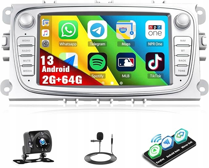 Autorádio Ford Focus Mondeo CarPlay Android Auto 2G+64G