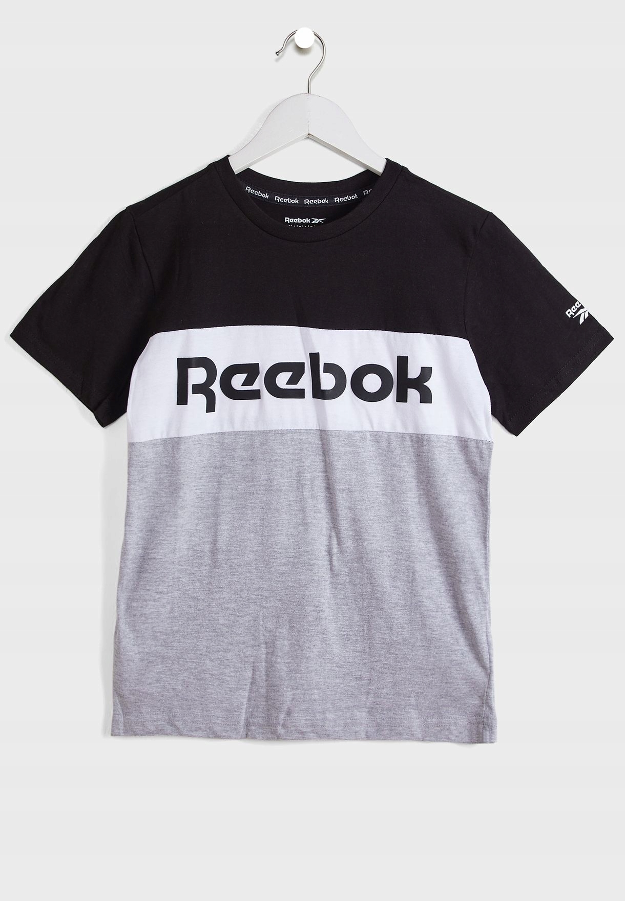 

Reebok kids t-shirt z logo czarno-szary 13/14y