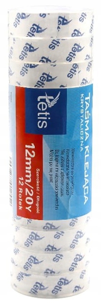 

Taśma klejąca biurowa krystaliczna 12mm/20y 12 szt