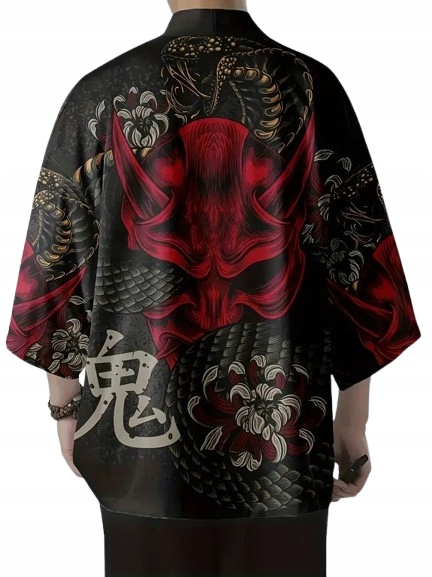 Krátký Tenký Župan Kimono Matný Satén Kardigan Streetwear XL