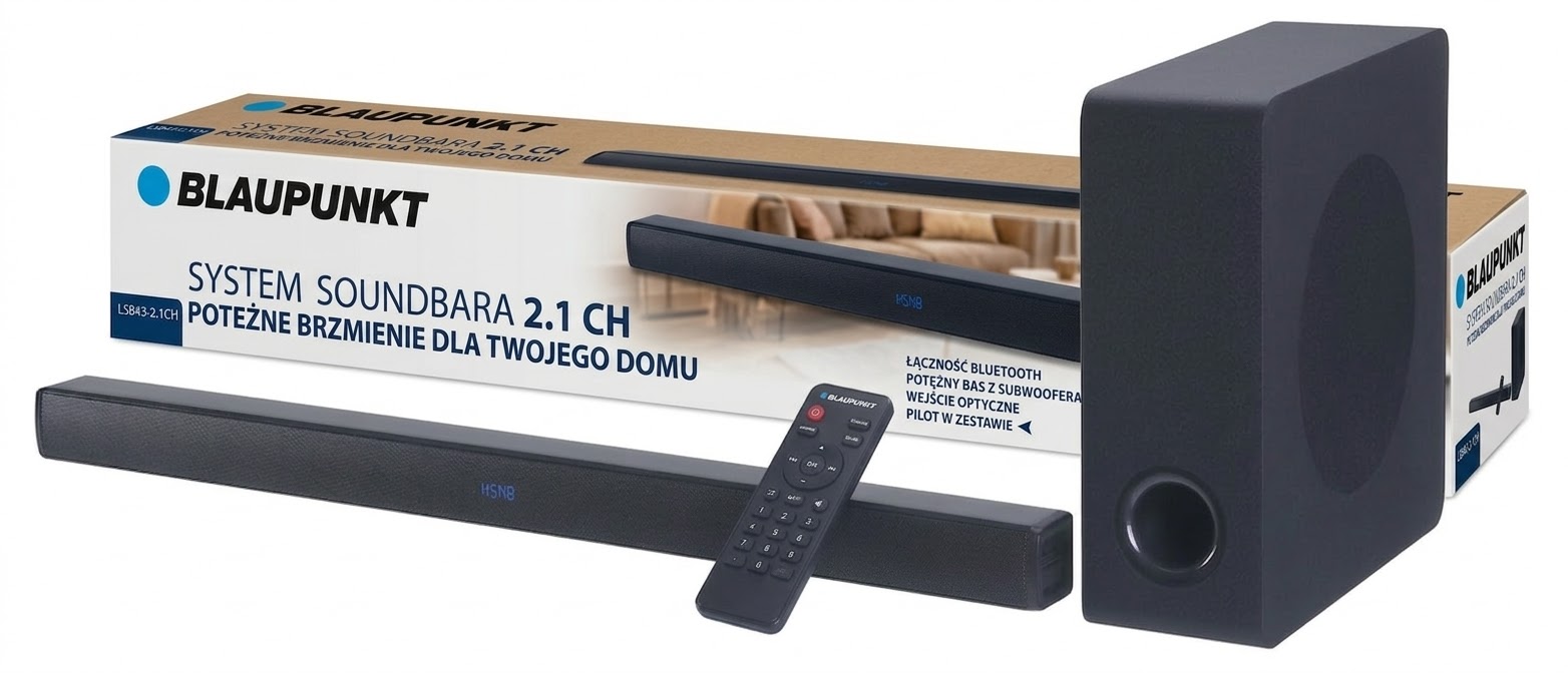 Soundbar Subwoofer 2.1 120W Hdmi Arc Bluetooth Aux Blaupunkt LS100SUB