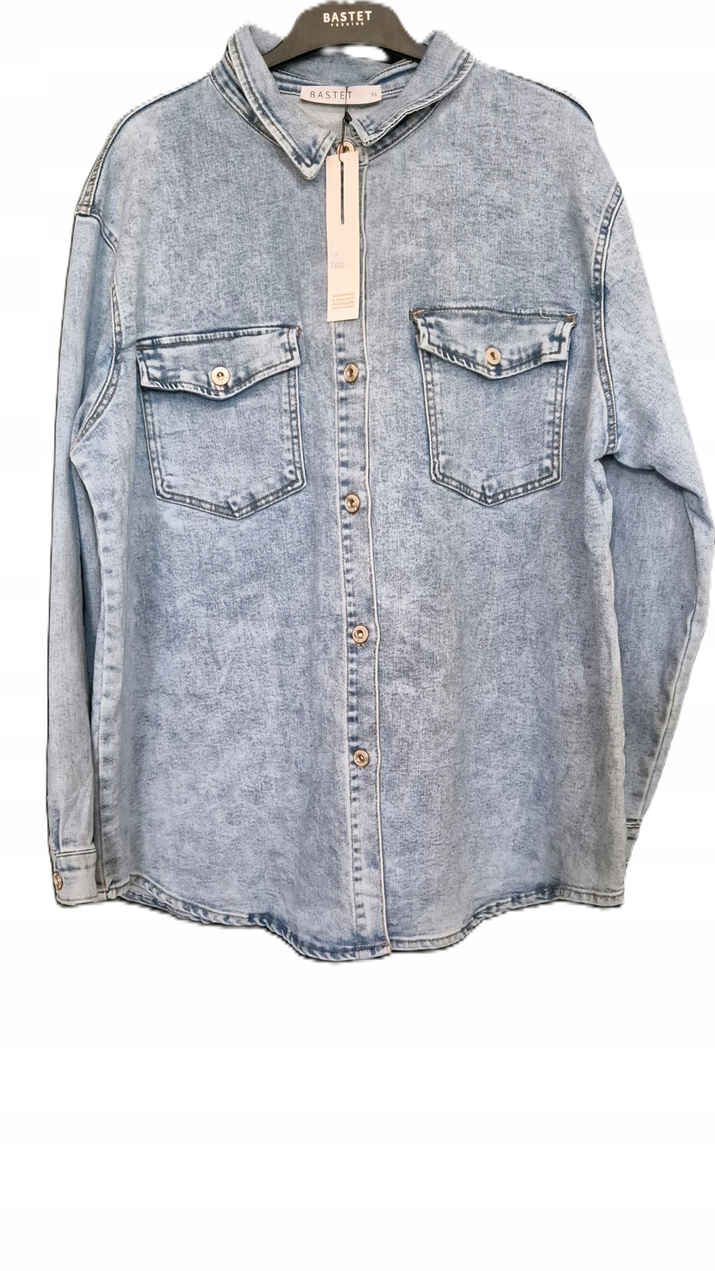 Džínová košile Bastet kolekce plus size S Jak XL/XXL