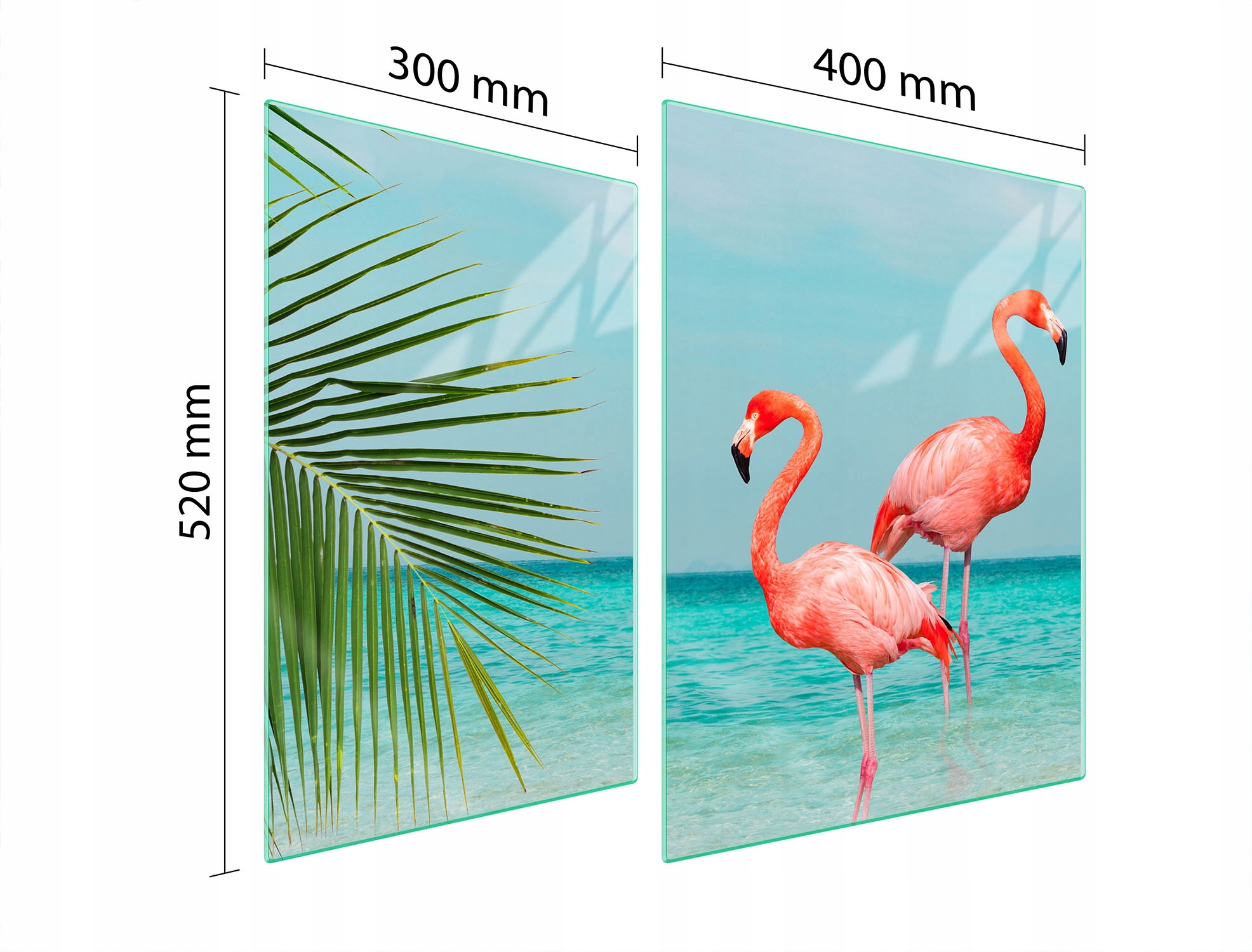 Skleněná Ochranná Deska Na Sporák 70x52 Plameňák Tvrzené Sklo