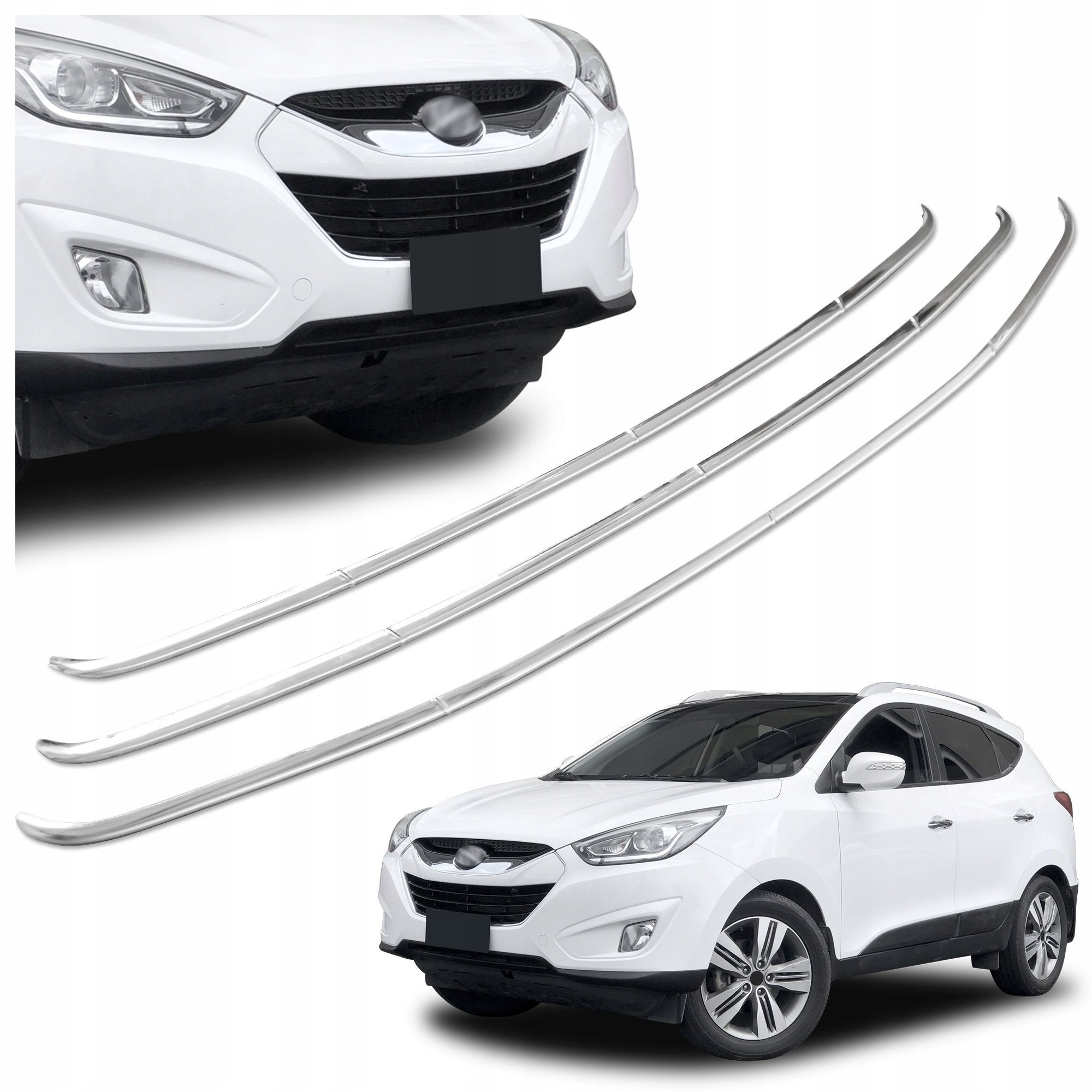 Lišty prednej mriežky grilu pre Hyundai IX35 I 2010-2015
