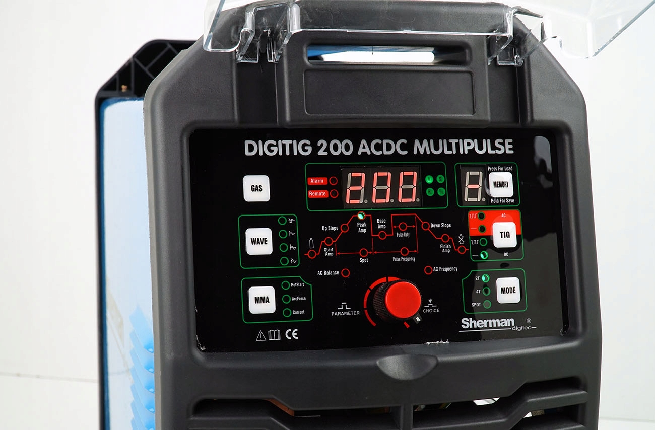 TIG AC DC Sherman 200A spawarka HF Puls zestaw Producent code Sherman TIG 200 Multipulse 4