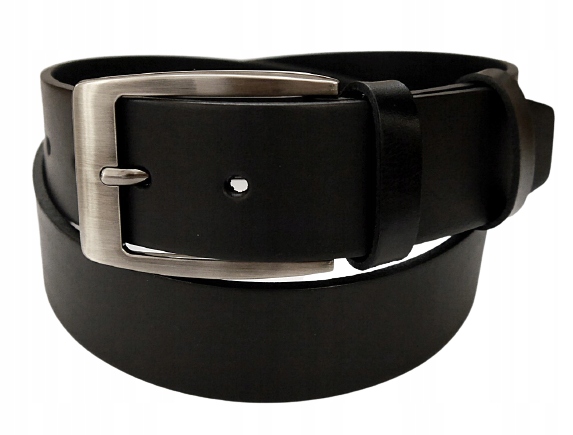 

Skórzany Pasek 4 cm Czarny Obwód: 140 Długość: 155
