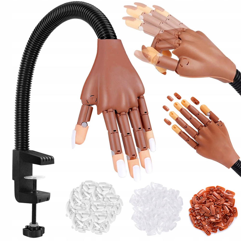 Elastická ruka Ruka pro cvičení Manikúra Nehty Tipy 300 ks