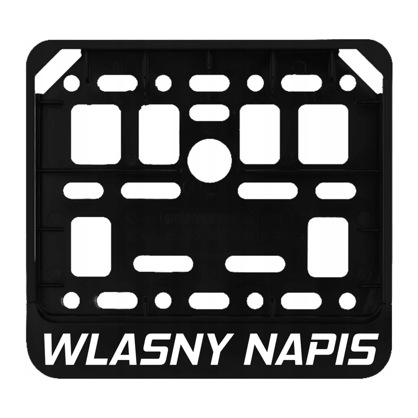 

Ramka tablicy motorower skuter Własny Napis Logo