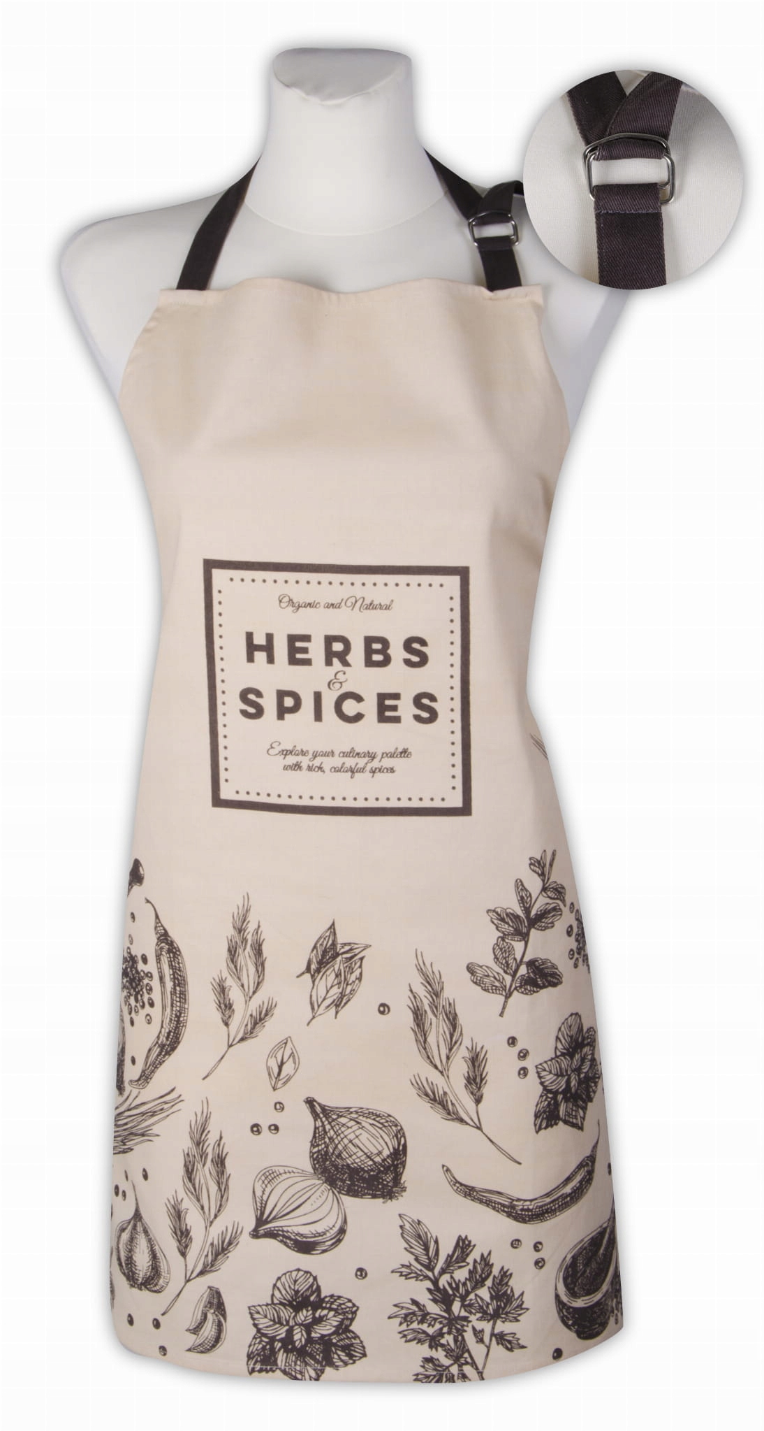 

Kremowy Fartuch Kuchenny Spices 60X75 CM Zioła