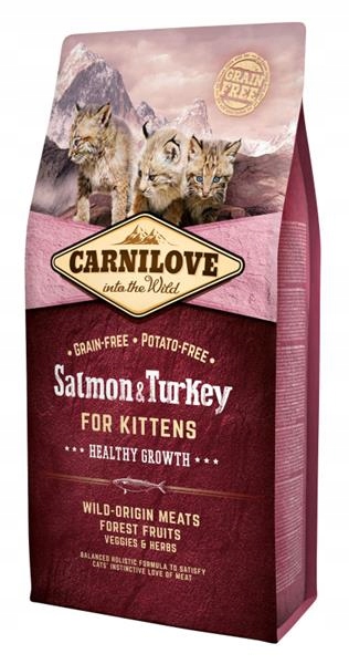 Levně Krmivo Carnilove Kitten Healthy Growth Salmon & Turkey 6kg