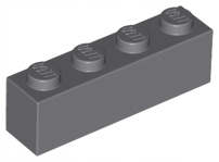 

5 szt, Lego Dark Bluish Gray Brick 1 x 4, 3010