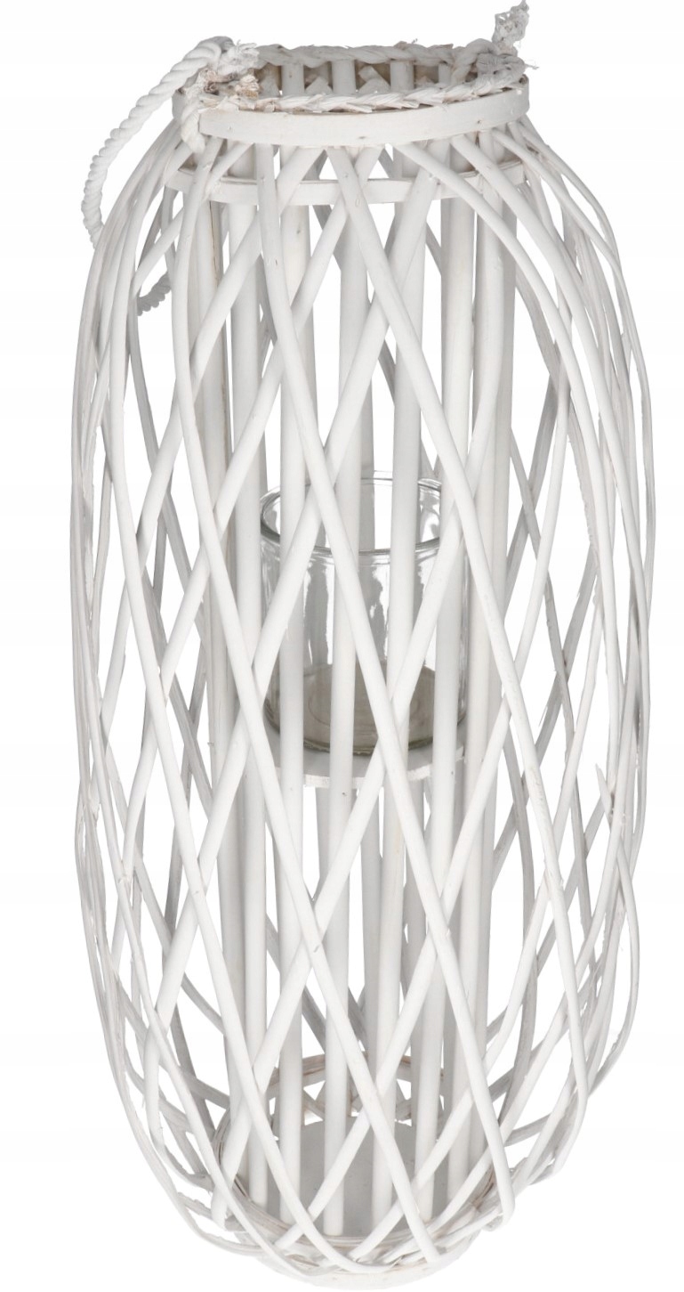 

Lampion Wiklinowy Latarnia 90 CM Biały Ozdoba