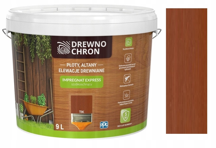 

Drewnochron Impregnat Express 9L Tik Tek Teak