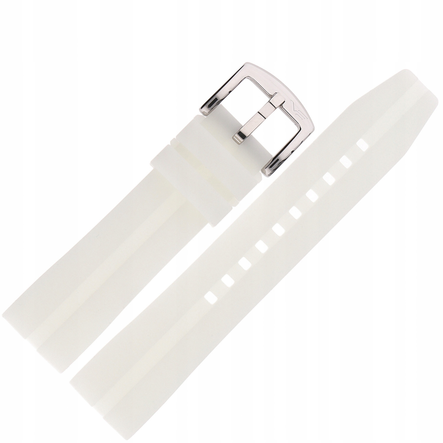 Pásek Space Race Silikon (svítící) bílý ocelový