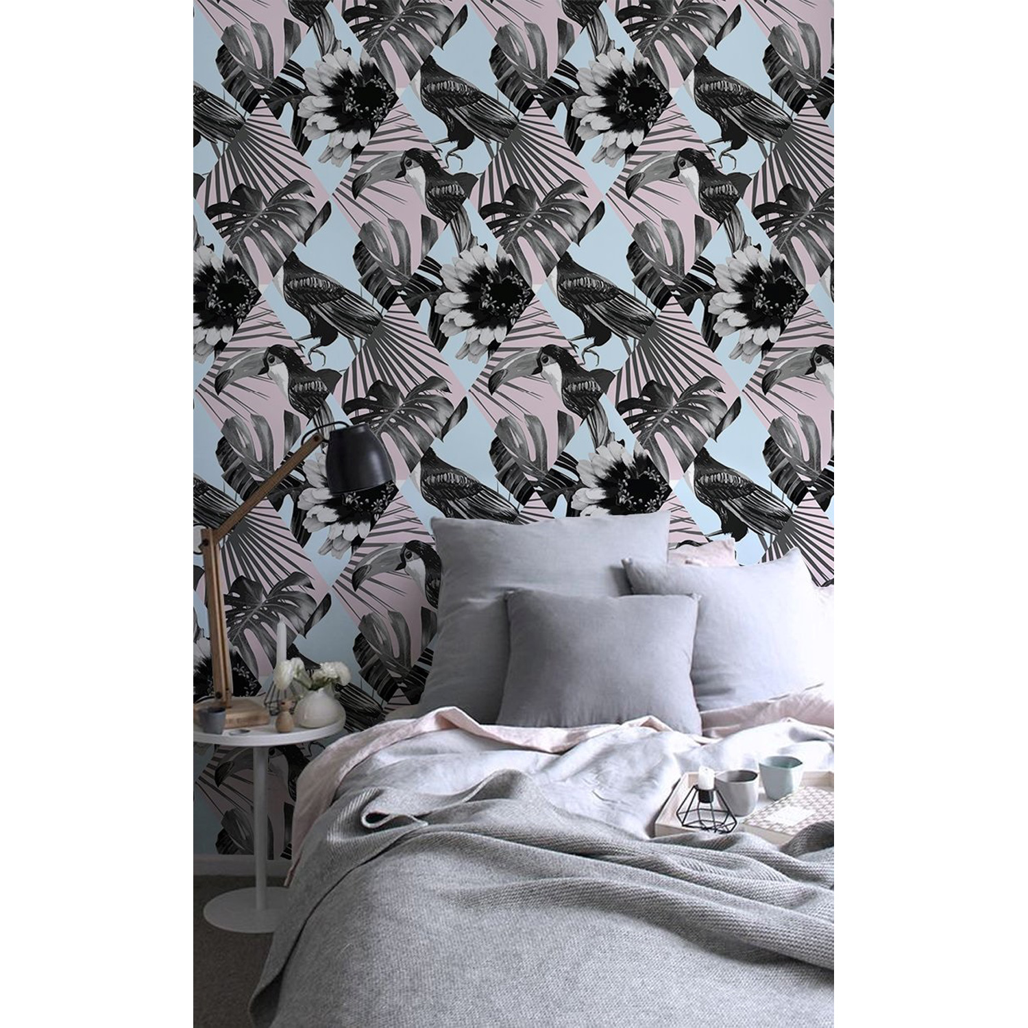 

Fototapeta flizelinowa Patchwork z tukanem 208x146
