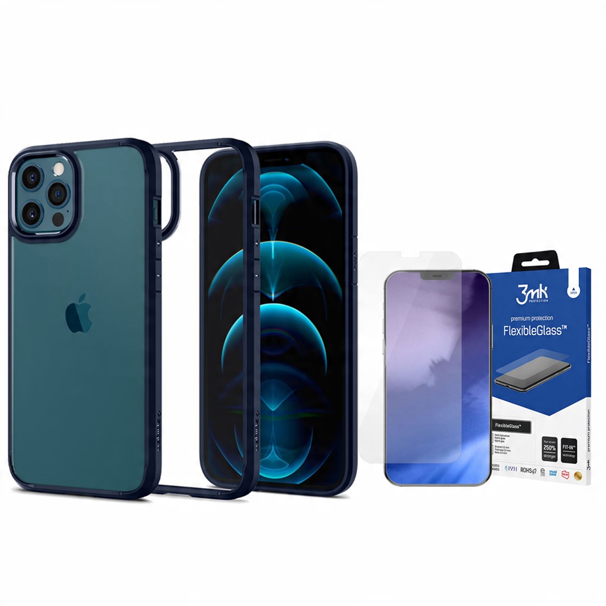 

Spigen Etui Do Iphone 12 Pro Max + Szkło 3MK Fg