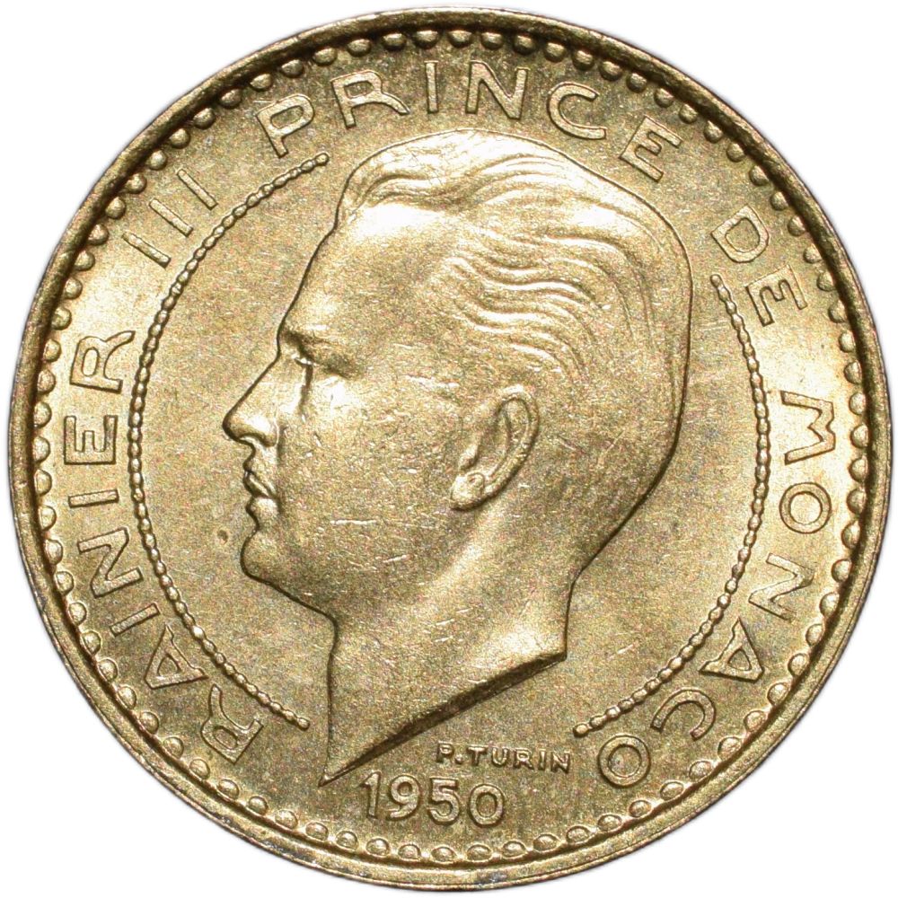 Monako 10 franków 1950