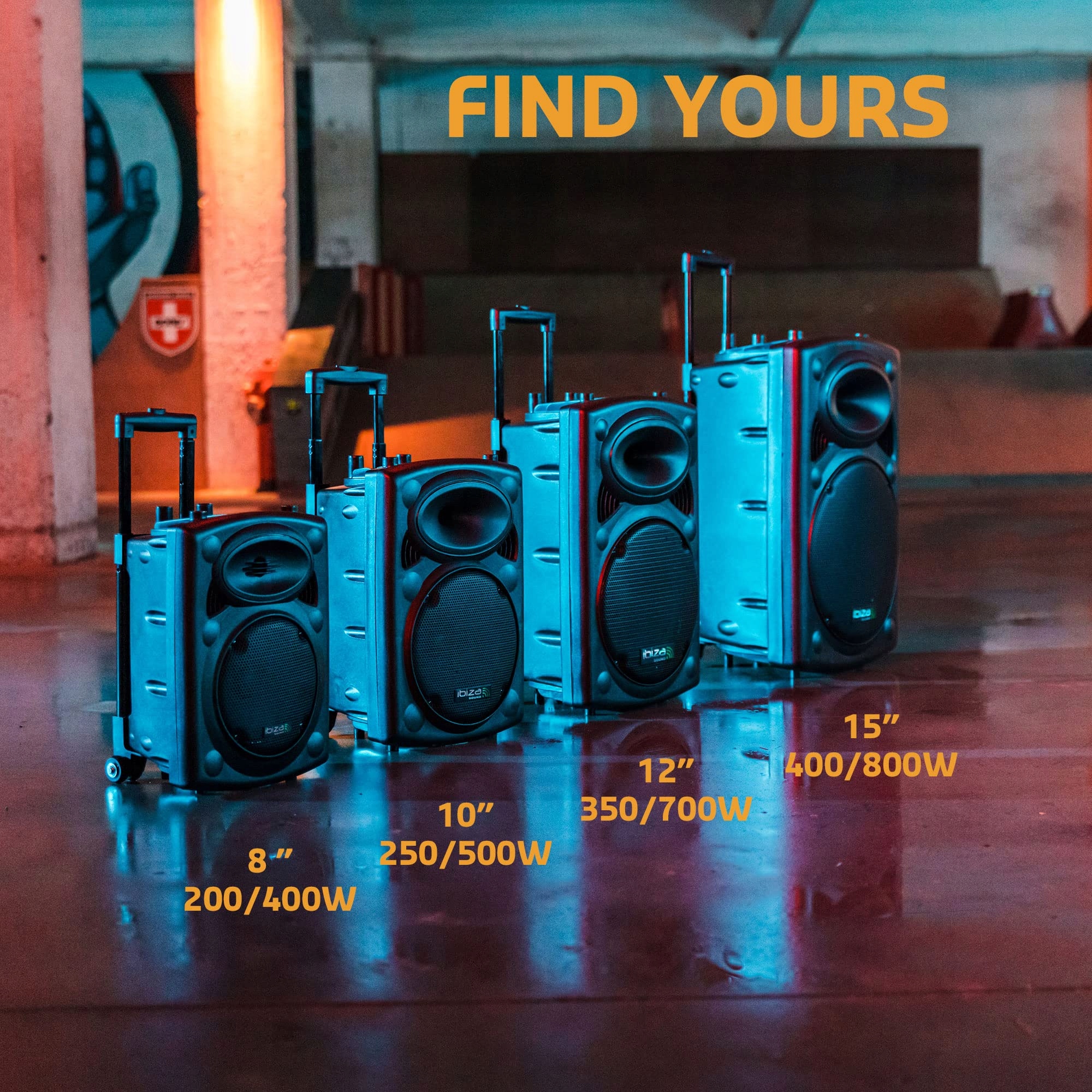IBIZA Głośnik Przenośny 12" 700W Bluetooth USB SD 2 Mikrofony Pilot Torba — miniatura 2