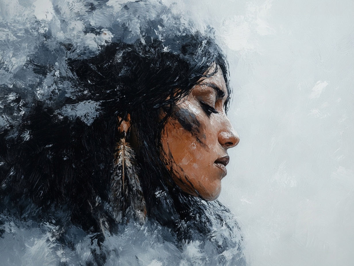 Obraz Na Plátně Canvas Žena Indianka Portrét Etno Umění Usa 80x60