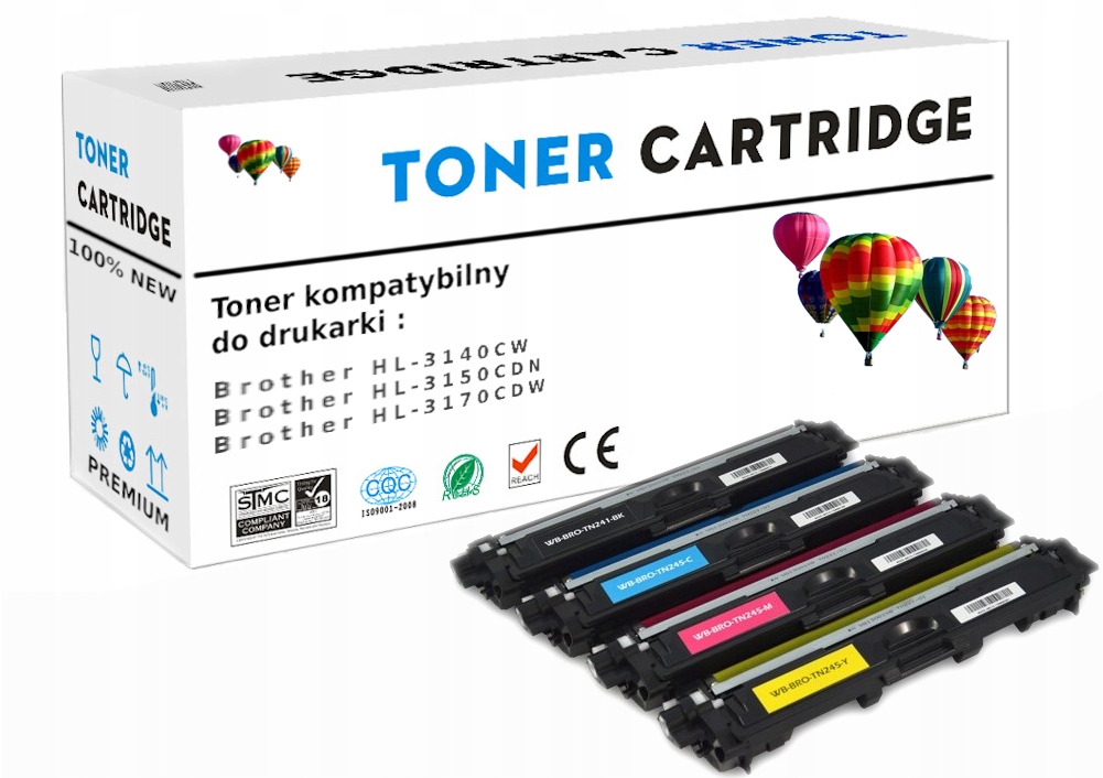 4 Toner TN241 Brother HL3140CW HL3170CDW drukarki