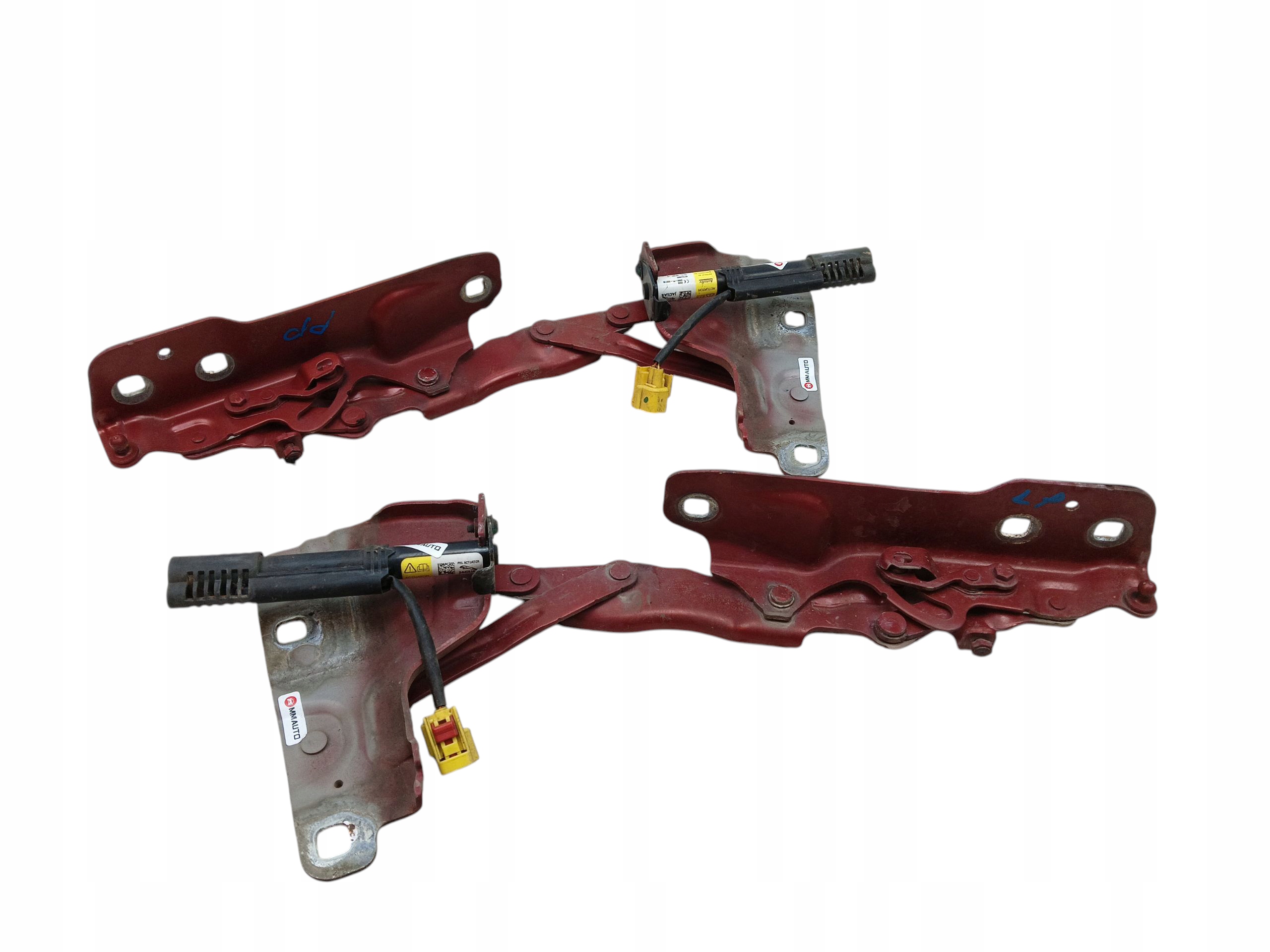 hinges hinge left right NABOJE PIROTECHNIKA bonnets JAGUAR XE X760 LAK: CAH