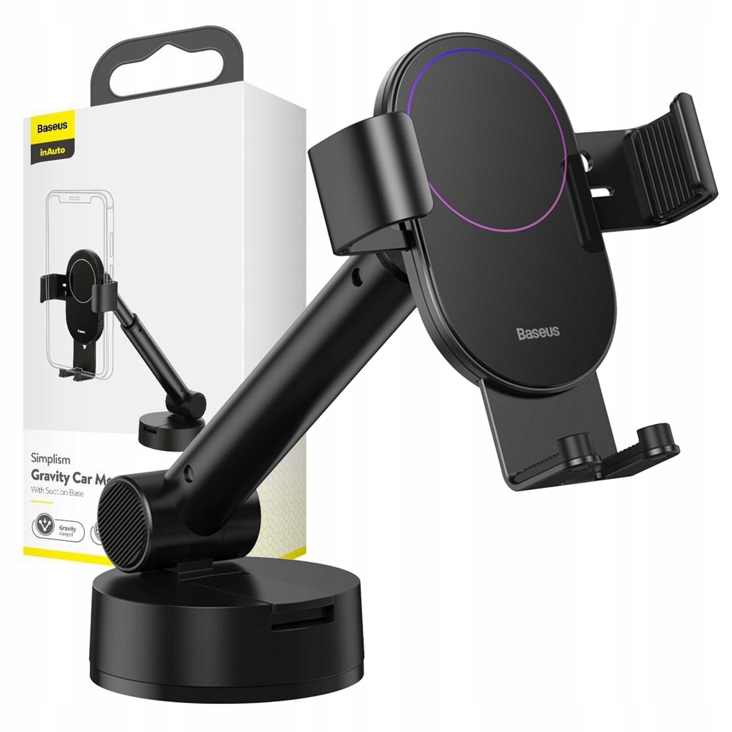 Baseus Uchwyt Na Telefon Do Samochodu Grawitacyjny Holder Na Deskę Szybę