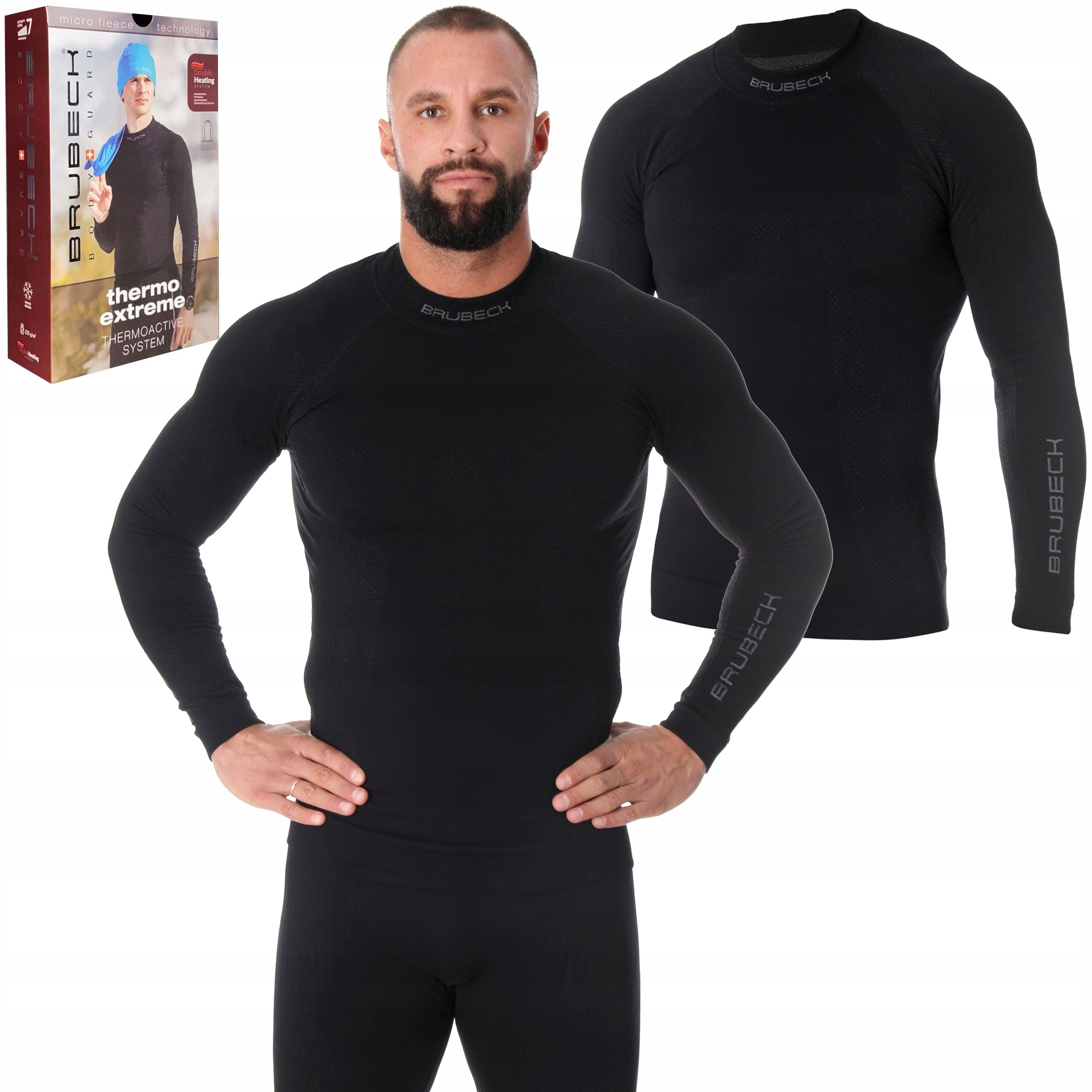 Termiczna Bluza Męska do -30°C Na Rower Do Biegania Do Sportu Na Mrozy -s