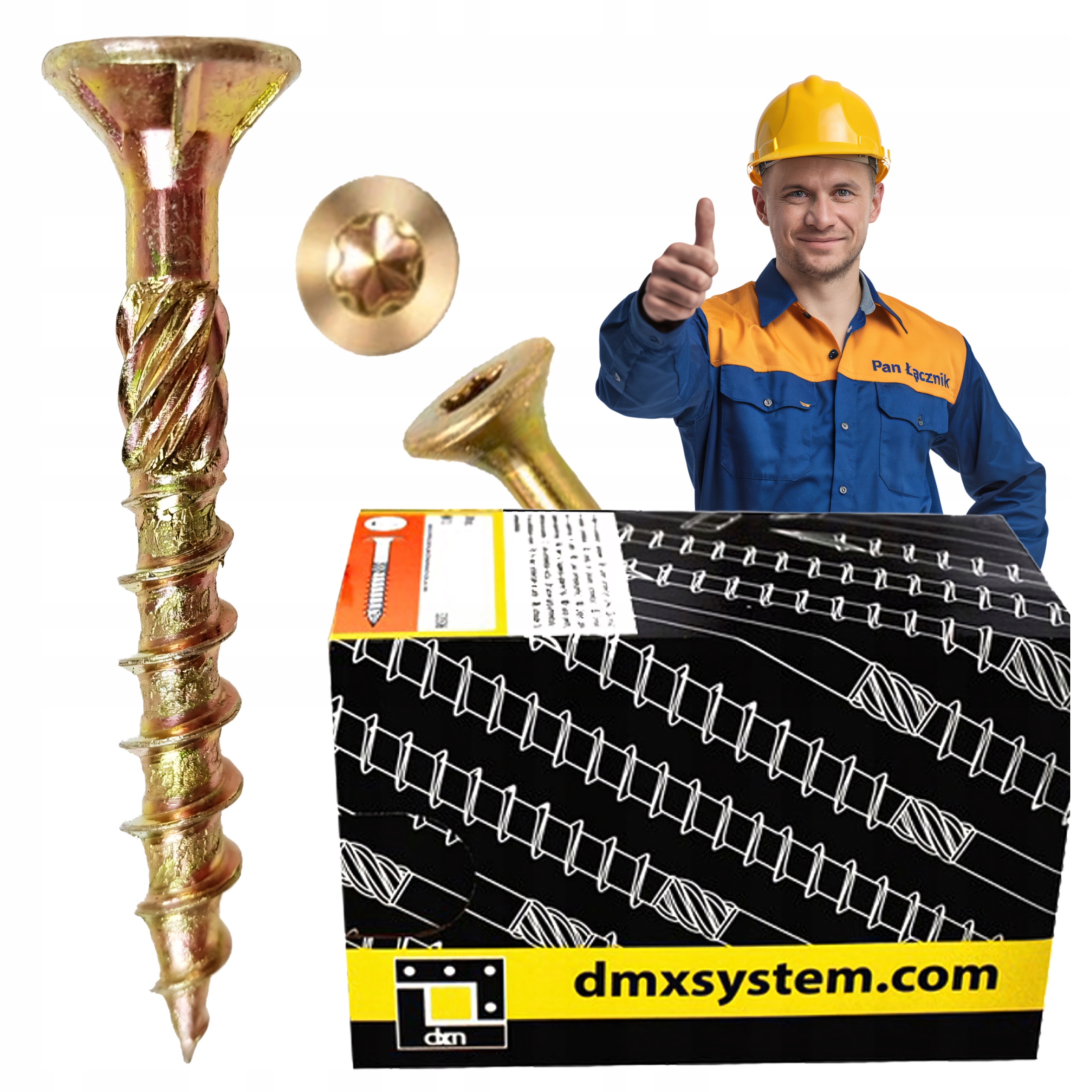 WKRĘTY CIESIELSKIE DO DREWNA 4,5x45 STOŻKOWE TORX 200szt CS 45045 DOMAX